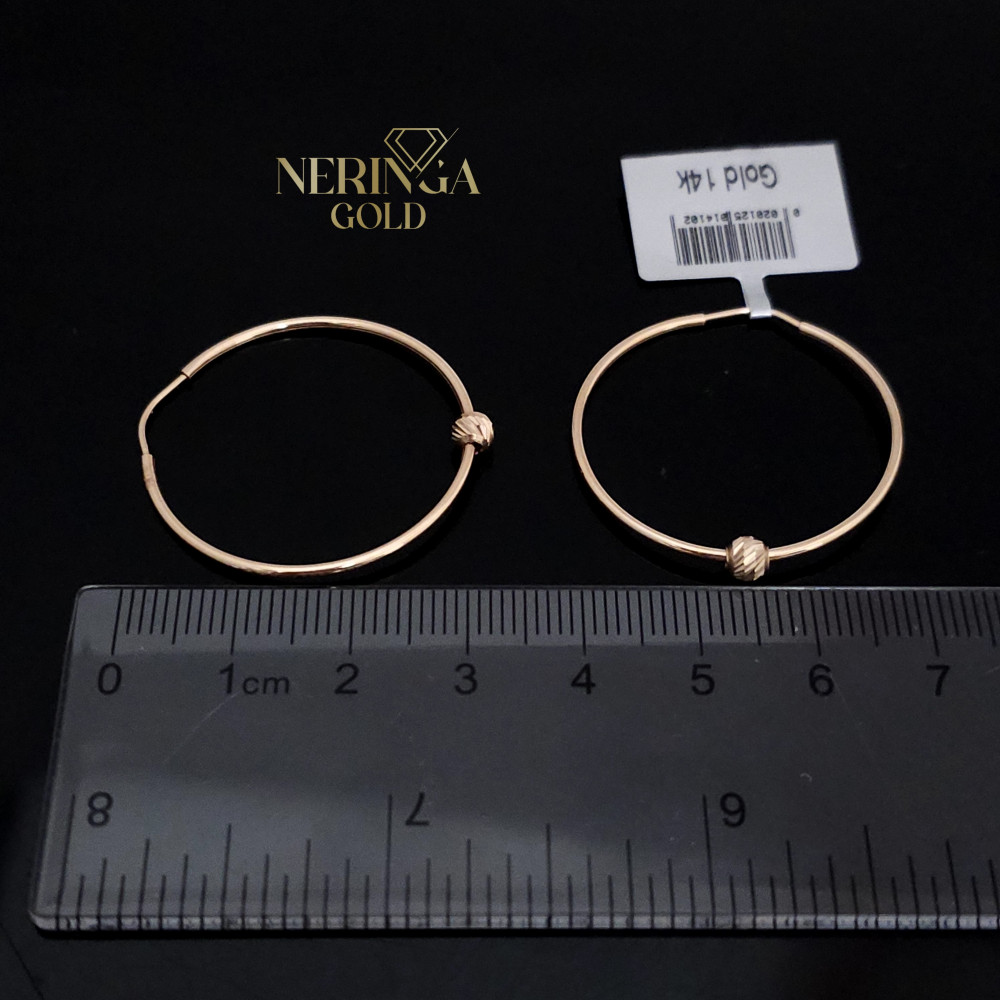 Rose gold hoop earrings #68342
