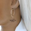 Rose gold hoop earrings #68342
