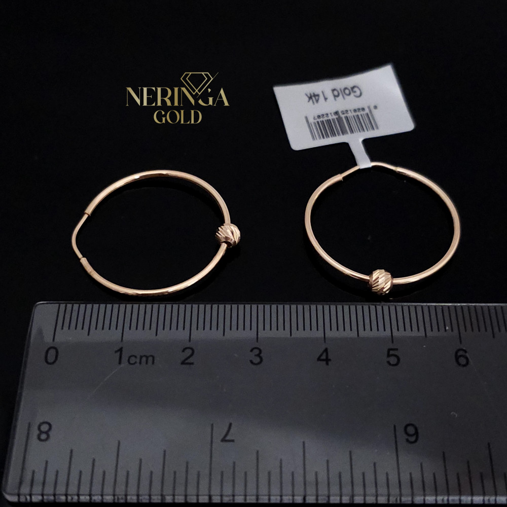 Rose gold hoop earrings #68341