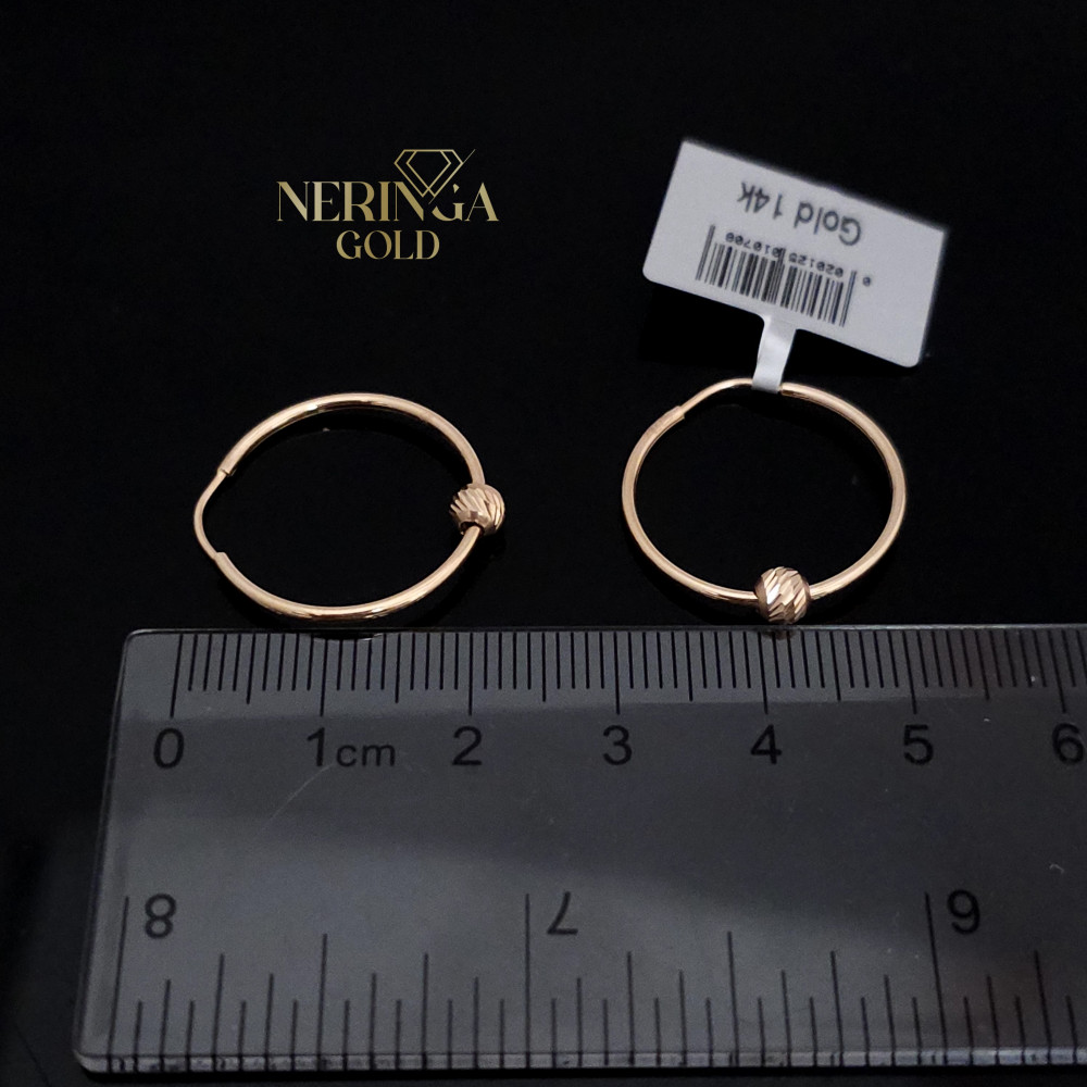 Rose gold hoop earrings #68340