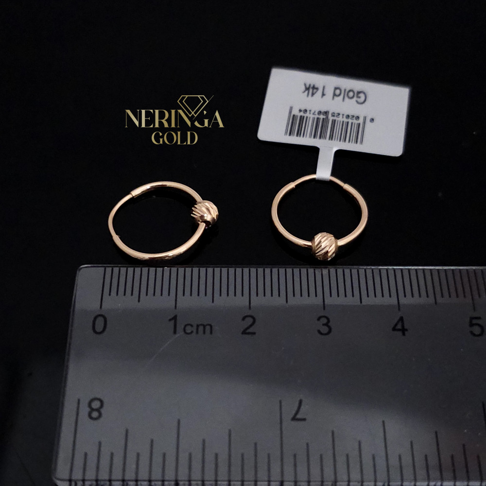 Rose gold hoop earrings #68339