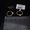 Rose gold hoop earrings #68339