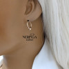 Rose gold hoop earrings #68339