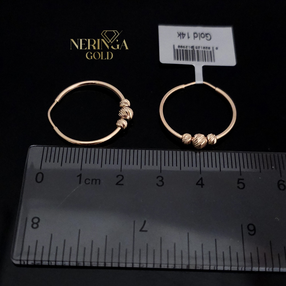 Rose gold hoop earrings #68335