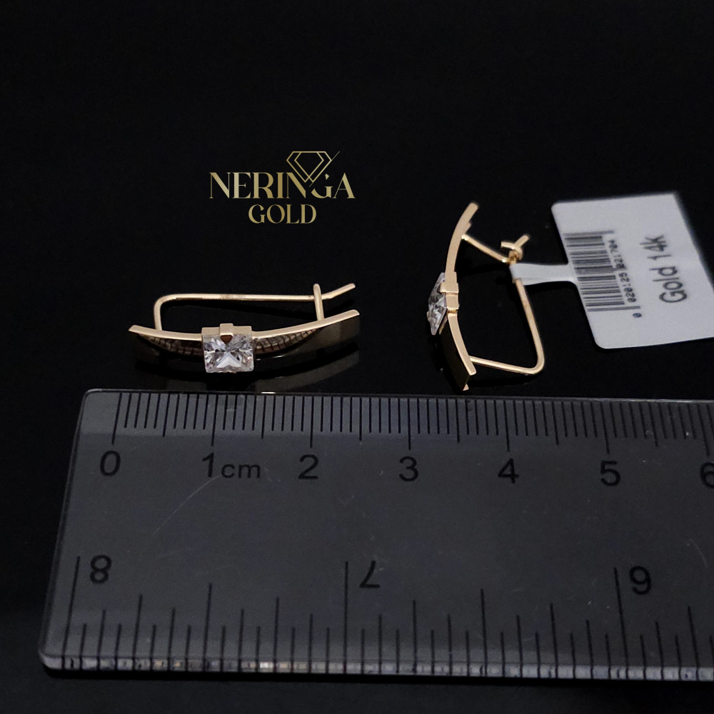 Rose gold earring #68360
