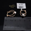 White rose gold earring #68359