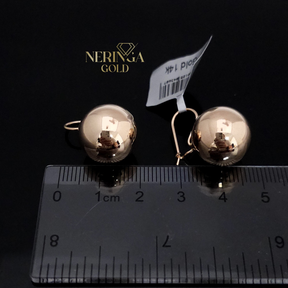 Rose gold earring #68358