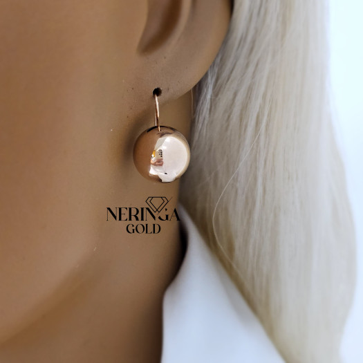 Rose gold earring #68358