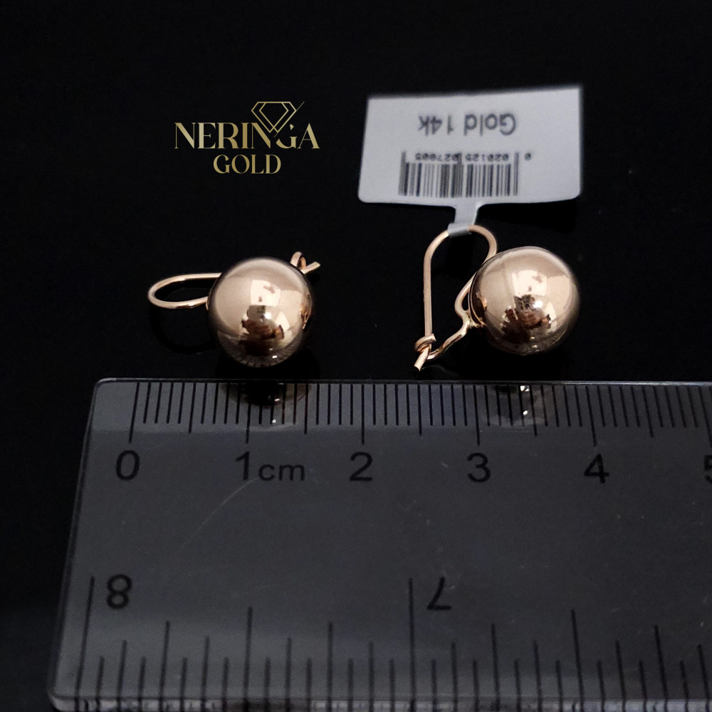 Rose gold earring #68357