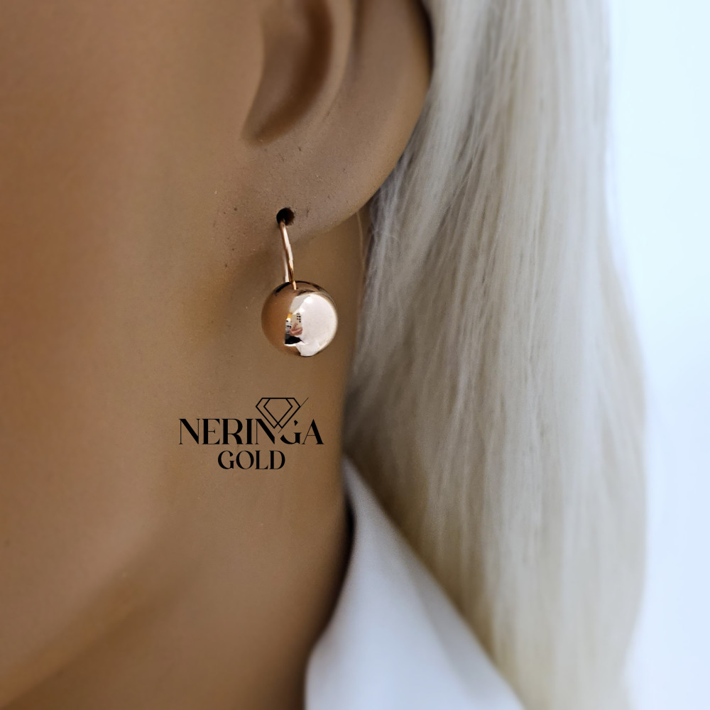 Rose gold earring #68357