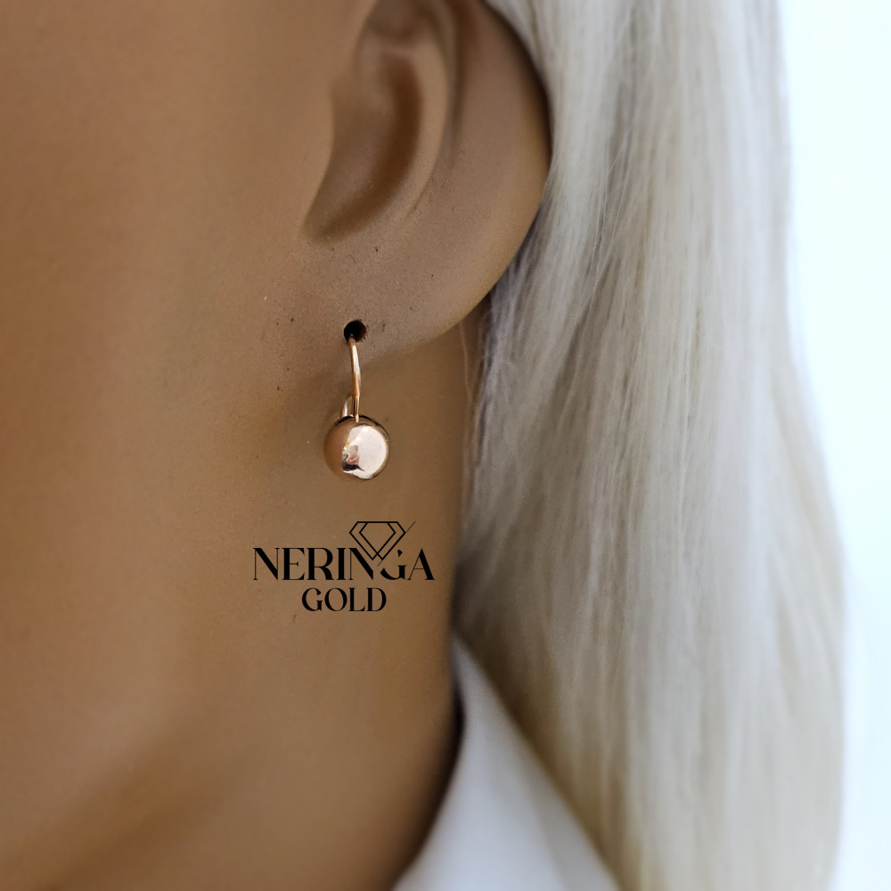 Rose gold earring #68356
