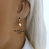 Rose gold earring #68356