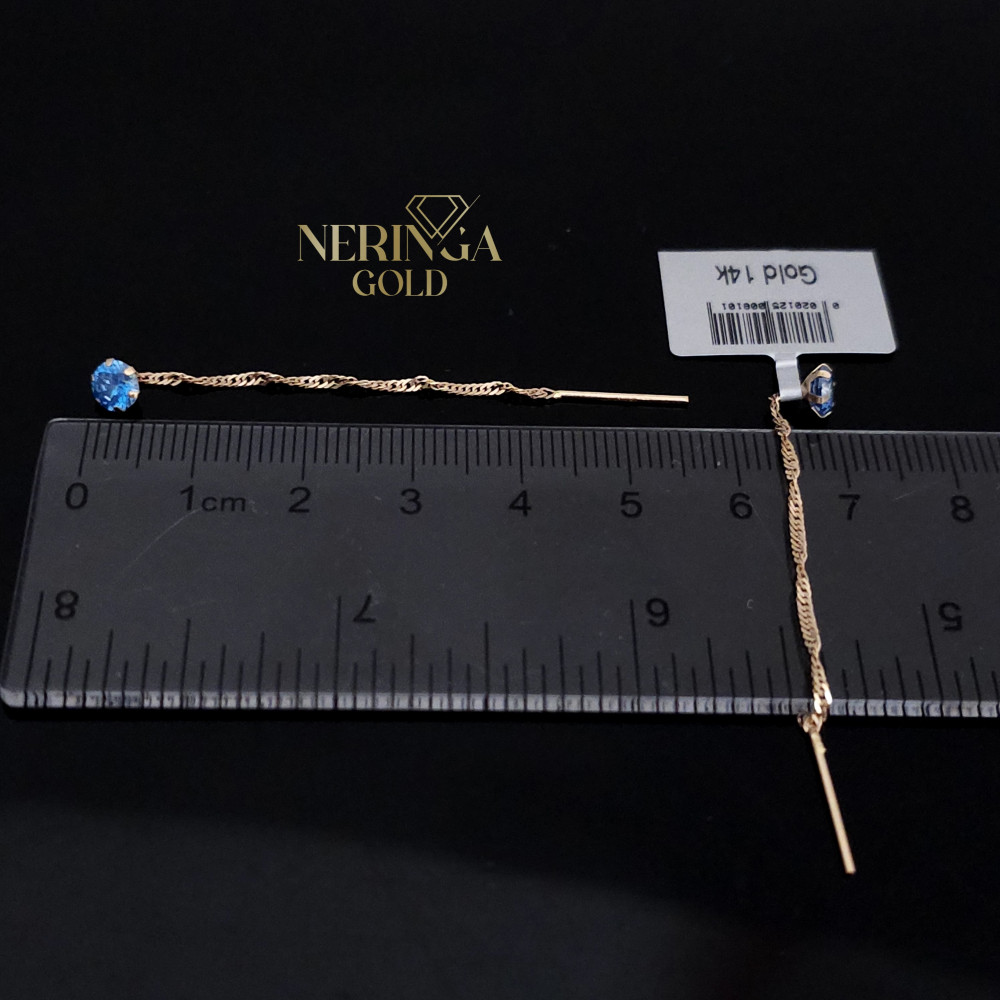 Rose gold earring #68344