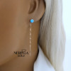 Rose gold earring #68344