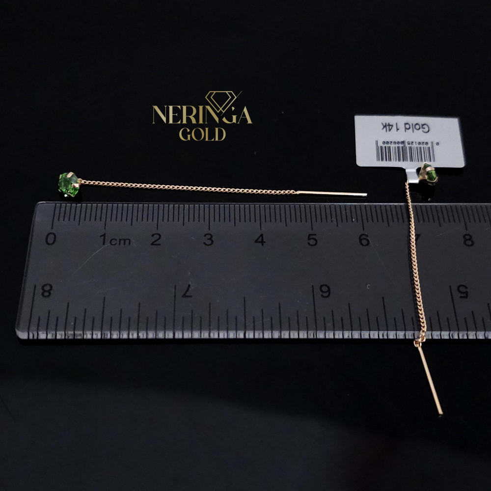 Rose gold earring #68345