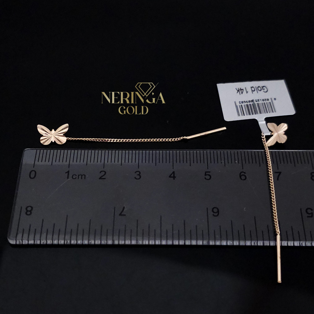 Rose gold earring #68348