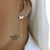 Rose gold earring #68348