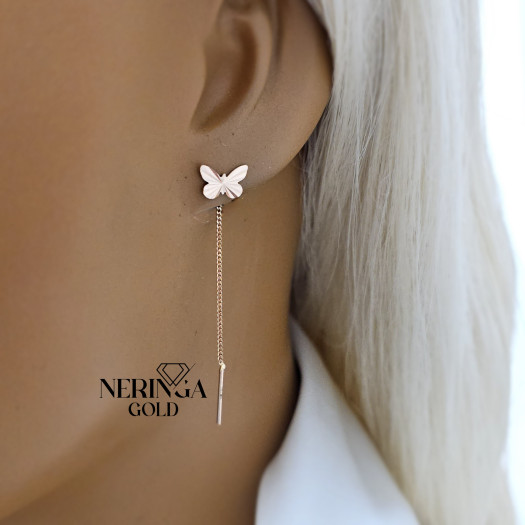 Rose gold earring #68348