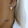 Rose gold earring #68354