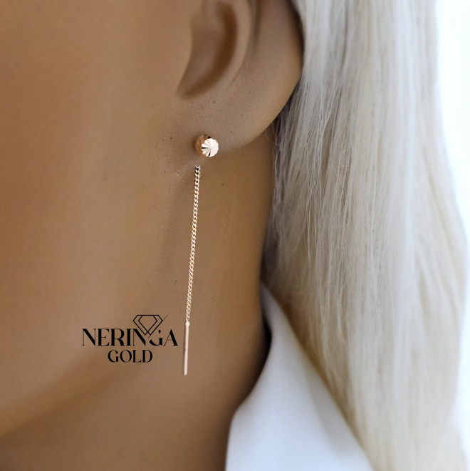 Rose gold earring #68350
