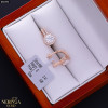 Rose gold english lock earrings #68394