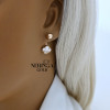 Rose gold earring #68534
