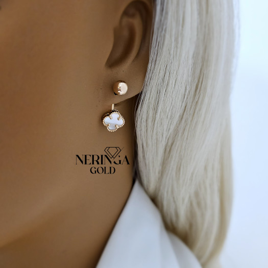 Rose gold earring #68534