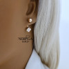 Rose gold earring #68532