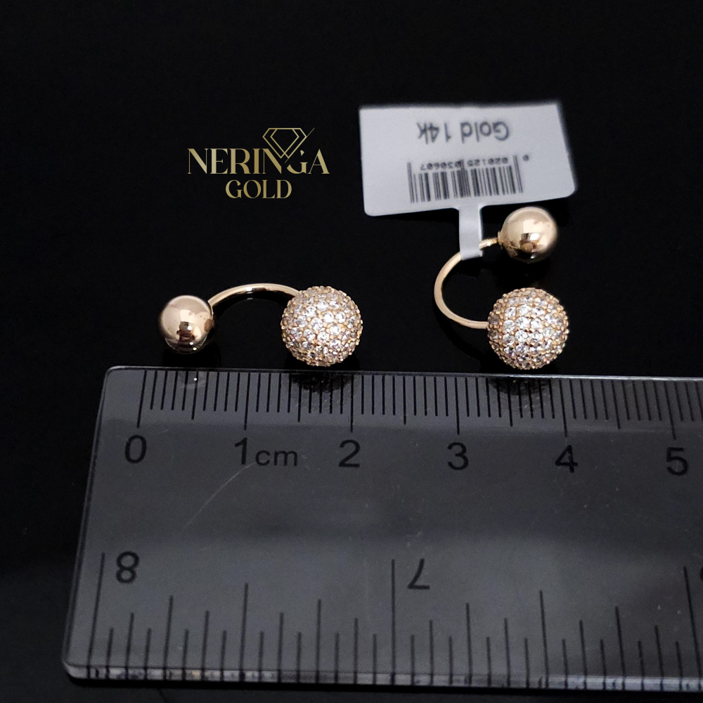 Rose gold earring #68530