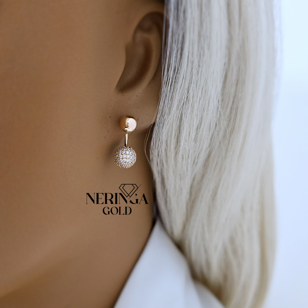 Rose gold earring #68530