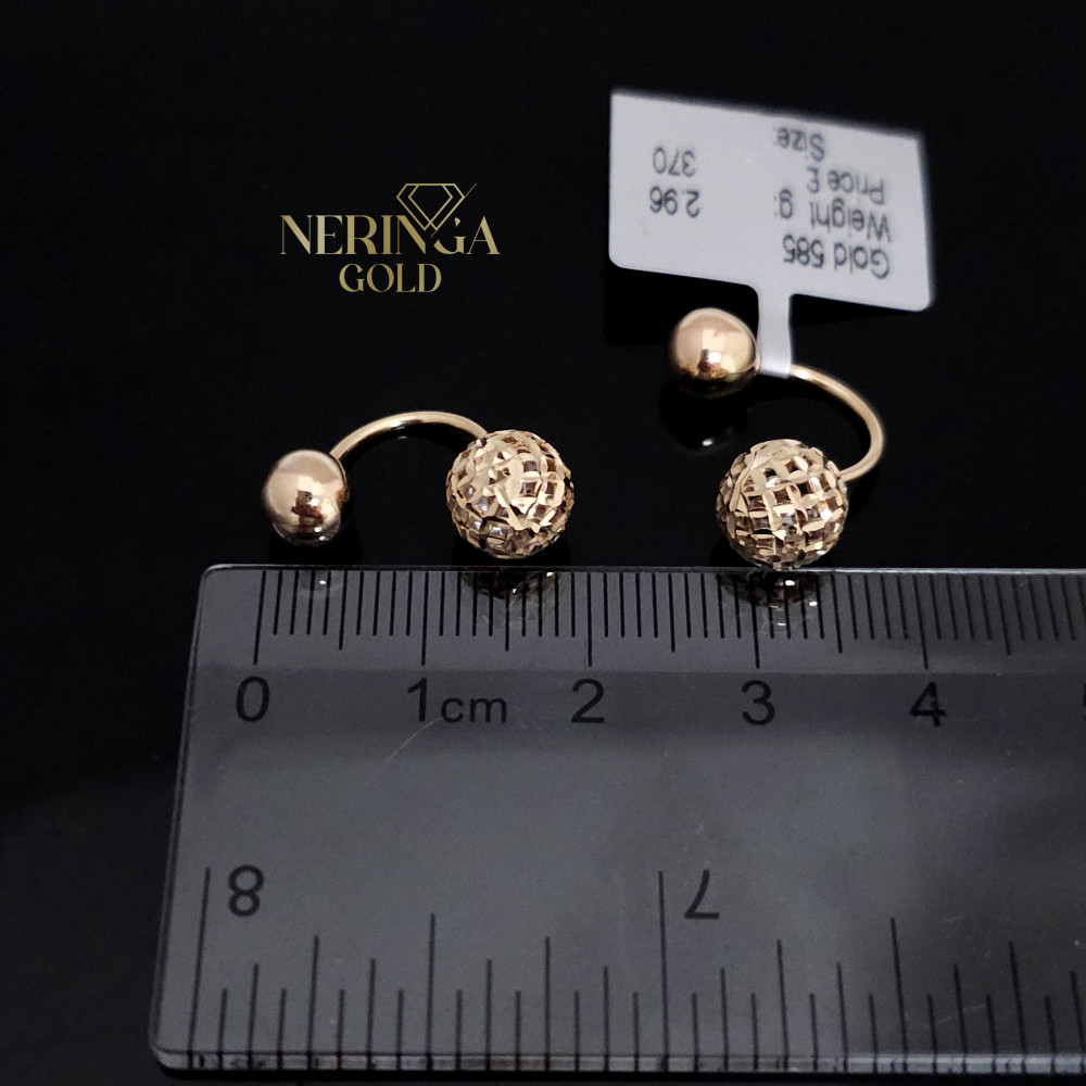 Rose gold earring #68531