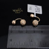 Rose gold earring #68531