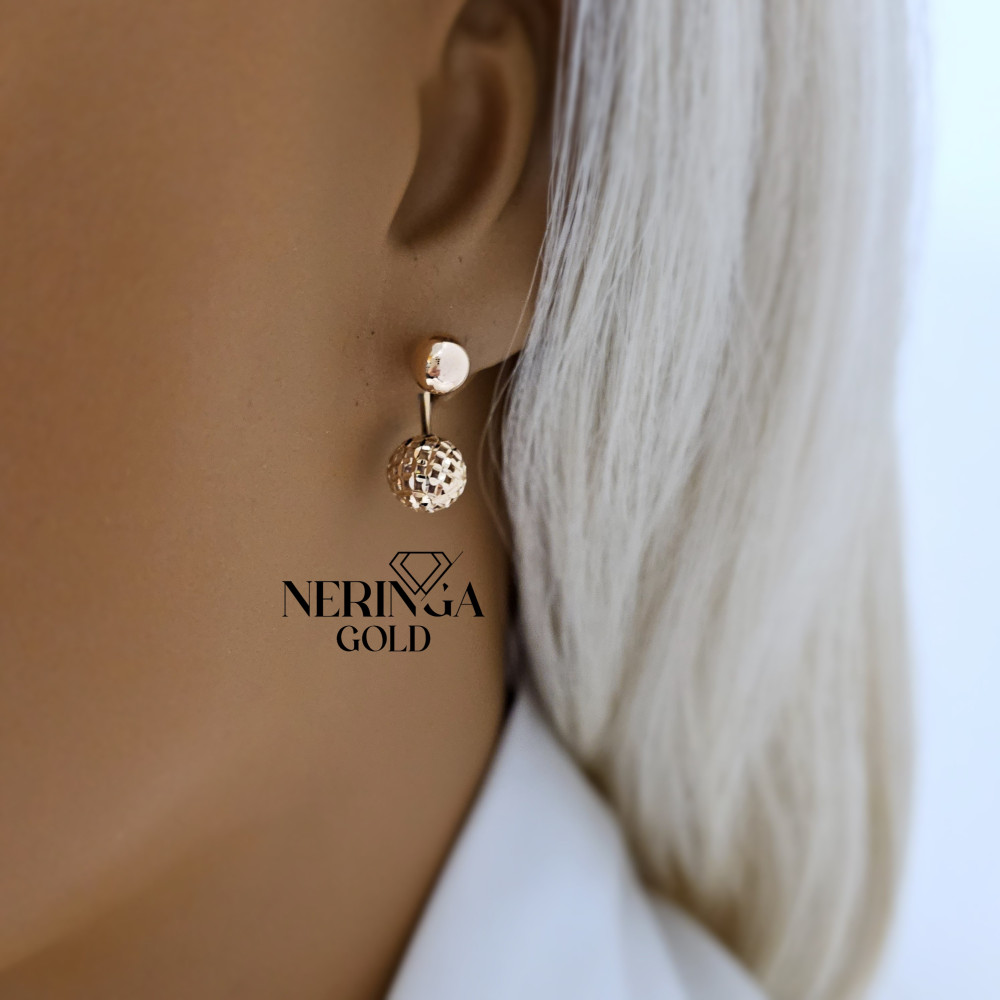 Rose gold earring #68531