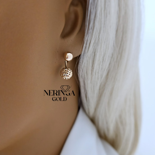 Rose gold earring #68531