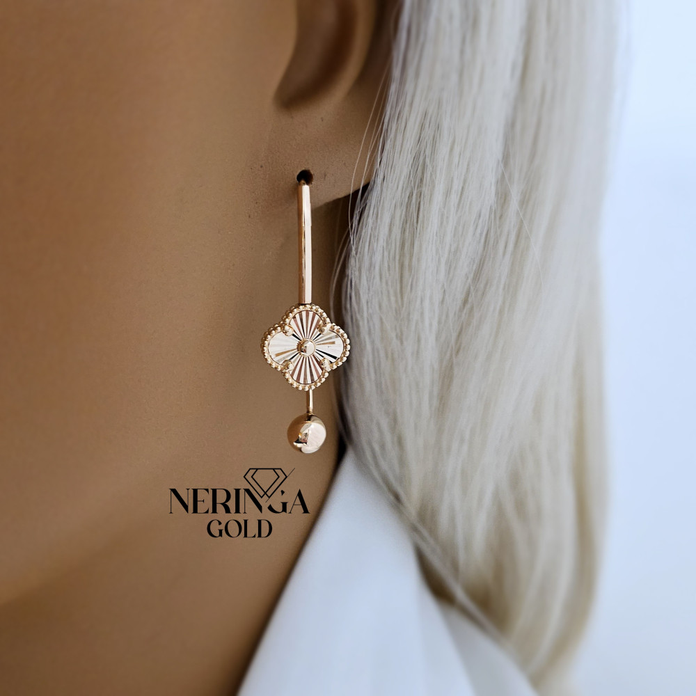 Rose gold earring #68528