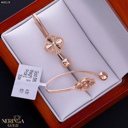 Rose gold earring #68528