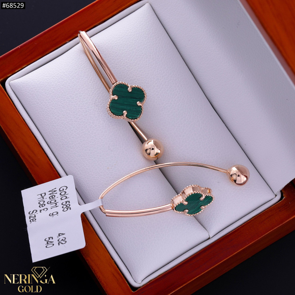 Rose gold earring #68529