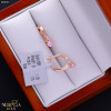Rose gold english lock earrings #68600