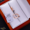 Rose gold english lock earrings #68601