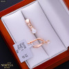 Rose gold english lock earrings #68606