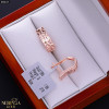 Rose gold english lock earrings #68613