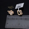 Rose gold english lock earrings #68607