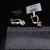 Rose gold english lock earrings #68597