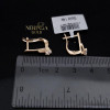 Rose gold english lock earrings #68605
