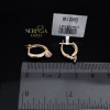 Rose gold english lock earrings #68600