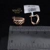 Rose gold english lock earrings #68593