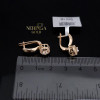 Rose gold english lock earrings #68598