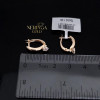 Rose gold english lock earrings #68599