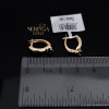 Rose gold english lock earrings #68601