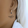 Rose gold english lock earrings #68601